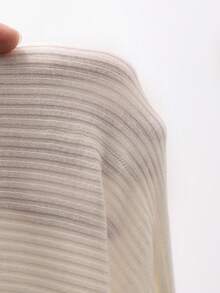 Livesso 女式休闲纯色修身罗纹毛衣，秋季 - 白色 - 查看 8