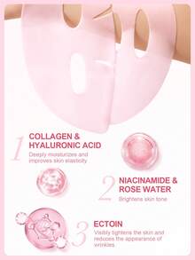 Slow Sunday 粉色胶原蛋白面膜，韩国胶原蛋白面膜，果冻胶原蛋白面膜，深层保湿，提升弹性，柔滑肌肤，蕴含胶原蛋白、烟酰胺、透明质酸和玫瑰水，韩妆，情人节礼物，斋月礼物，斋月聚会及礼品，派对理想之选
