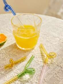 1 Ống hút thủy tinh Borosilicate | Bộ ống hút chịu nhiệt tái sử dụng | Dụng cụ pha chế cocktail & quầy bar thổi thủ công | Đồ uống thẩm mỹ cho gia đình & quán cà phê | Ống hút nhiều màu sắc, hình hoa, dài & mỏng tái sử dụng - Nhiều màu - Xem 3