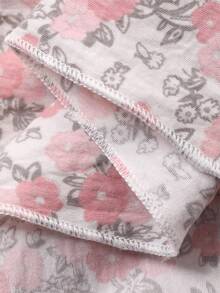 Dazy Plus Váy ngủ nữ cỡ lớn họa tiết hoa nhí dáng rộng thanh lịch cổ vuông, mùa đông, váy ngủ Moo Moo. - Hồng - Xem 7