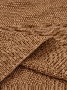 RueChic Men Textured Casual AW Regular Sweater - Camel - View 7