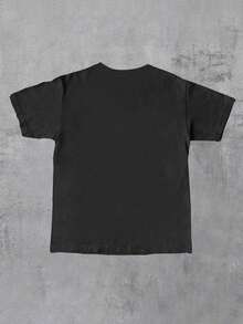 Manfinity Dauomo 热销街头潮流复古科幻宇宙奶牛印花男士圆领T恤 - 彩色 - 查看 2