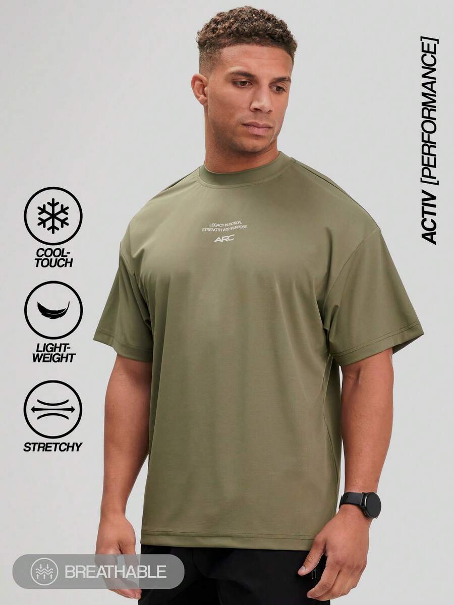 ARC Advanced Cooling Breathable Quick-Dry Running Shirt - Green - View 1