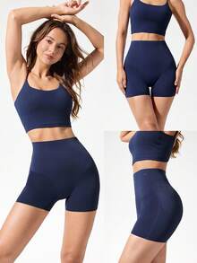 GLOWMODE 1 paquet Shorts gainants taille ultra-haute avec contrôle du ventre et support de la taille, respirants, pour un port quotidien et décontracté