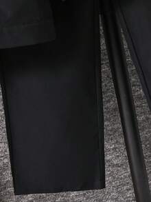 SHEIN Teen Boy Flap Detail Button Up Shirt & Drawstring Waist Pants Fall Winter