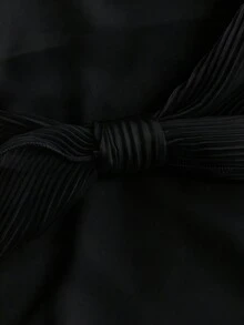GlowEve CURVE 大码女式休闲优雅通勤衬衫 - 黑色 - 查看 4