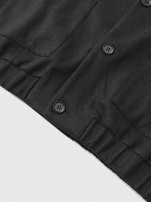 Manfinity Homme 这款男士经典黑色长袖大衣采用经典设计，直筒剪裁，配有领子和长袖。它是一款备受好评的畅销休闲单品，适合通勤、上学、度假等各种场合，也是送给丈夫或男友的理想礼物。男女皆宜，适合情侣搭配，秋冬季穿着。 - 黑色 - 查看 6