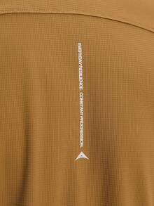 Camiseta de manga larga con estampado de letras para hombre para actividades al aire libre - Marrón - Ver 6