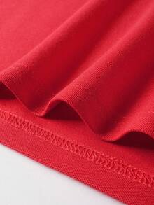 Manfinity Homme 男士半扣領短袖polo衫 - 紅色 - 查看 4