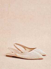 Rosivie 女士时尚黑色面料尖头平底鞋 - 杏色 - 查看 9