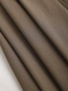 Sweetra 女士优雅通勤风 A 字裙，垂坠设计，修身效果，春秋季 - 卡其色 - 查看 4