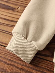 TEENAGE MUTANT NINJA TURTLES | SHEIN 小男孩休闲卡通图案连帽卫衣，适合秋冬 - 卡其色 - 查看 7