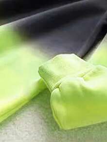 EMERY ROSE 新品畅销渐变色常规版型女式加大码圆领卫衣 - 綠色 - 查看 4