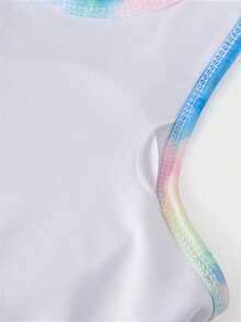 SHEIN Tween 女童扎染印花背心和运动裤套装、瑜伽服、贴肤健身服