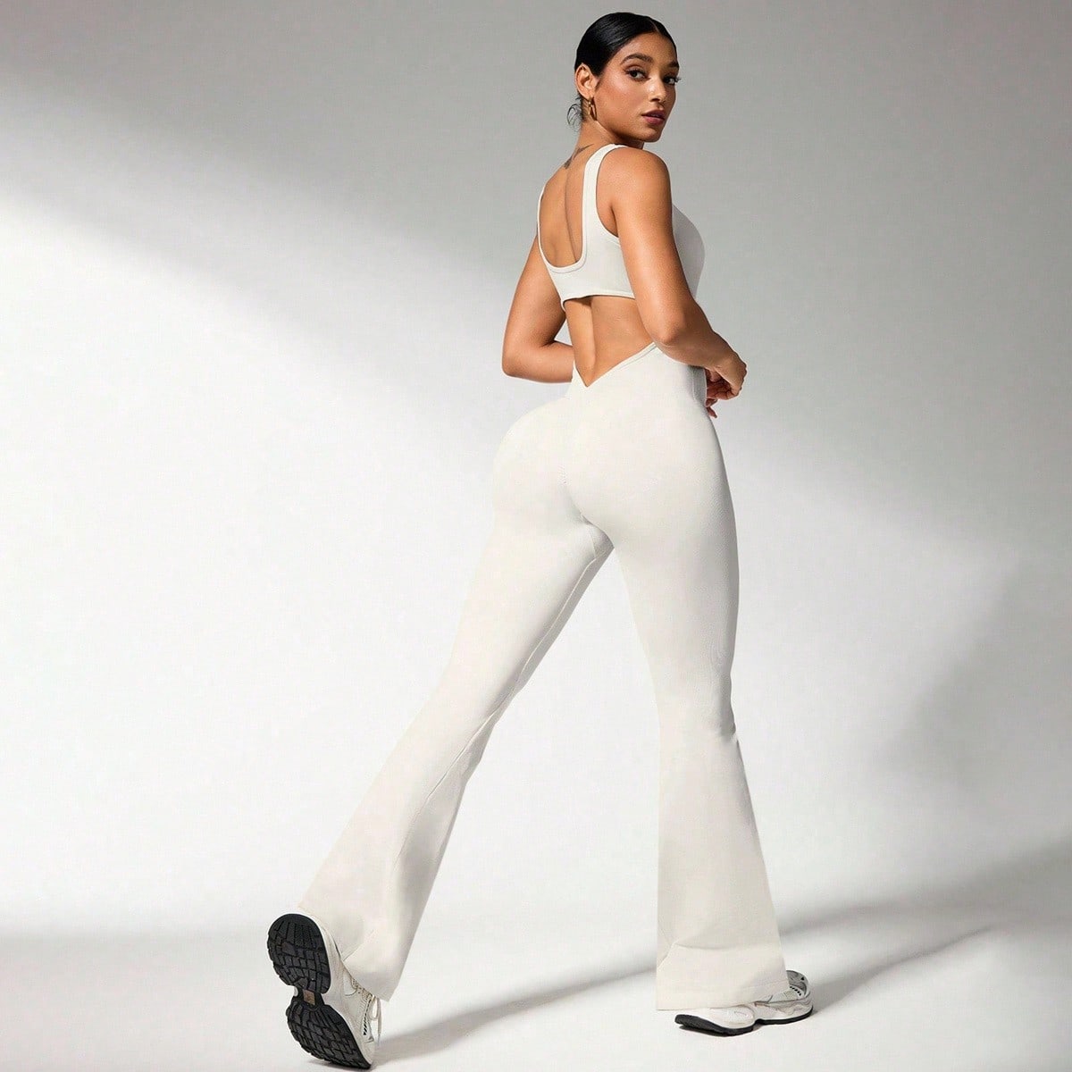 Mono de yoga sin costuras/Espalda baja sexy/Espalda en V profunda/Ropa deportiva casual de propósito múltiple para todo el Body/Ropa deportiva casua
