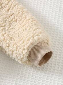 Cozy Pixies Baby Girl/Boy Thick Thermal Lined Hooded Long Sleeve Zip-Up Jacket, Warm Winter Coat - Apricot - View 9