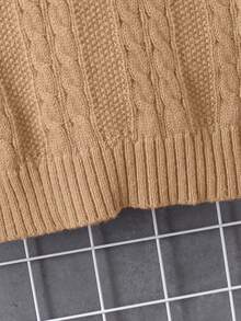 Pulls col rond manches longues de couleur unie pour garçons pré-adolescents