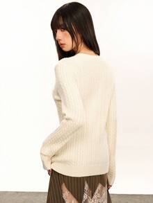 Rina Fox Women's Casual Solid Color Slim Fit V-Neck Sweater