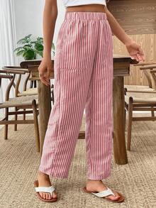 EMERY ROSE Women's Casual Pants With Pockets And Elastic Waistband