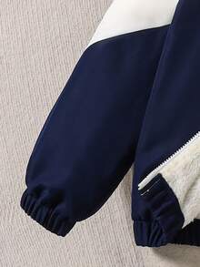 秋冬款青少年女孩休闲拉链连帽夹克，带保暖衬里 - 彩色 - 查看 5