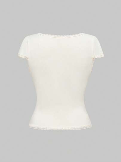 Grunge Punk T-shirt femme avec imprimé noir croix gothique, slogan, poème et motif de chaîne