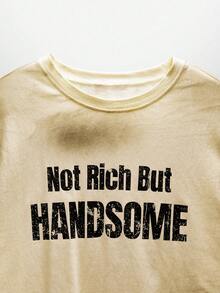 NEON BLANC Men's Street Style Slim Fit Crew Neck Knit T-Shirt, Suitable For Summer - Yellow - View 3