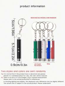 PETSIN 1pc/2pcs/5pcs Random Mini Portable Laser Pointer Cat Toy, Pet Training Interactive Toy, Aluminum Alloy Laser Pointer Wand With White LED + Infrared, Pet Cat Teaser Laser Pen