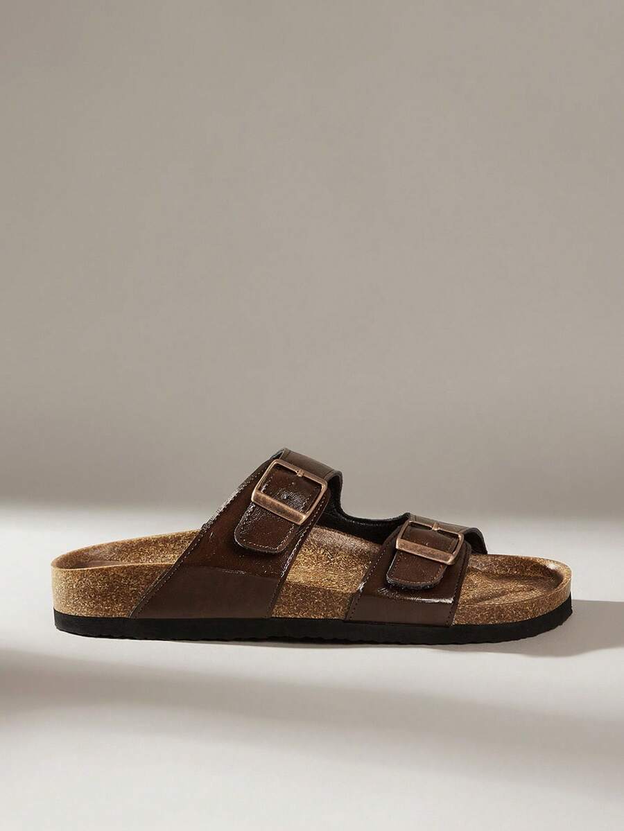 Solecia Women's Fashion Flat Sandals, Summer Beach Vacation Outdoor Slippers - Brown - View 1