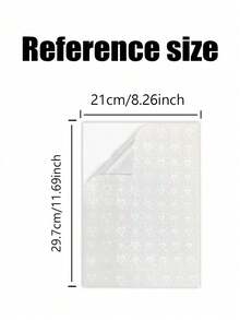 10 张全息贴纸，透明 A4 乙烯基贴纸，自粘防水透明膜，带有心形、雪花图案，11.8 x 8.3 英寸，可用于保护书籍、照片、明信片等。 - 彩色 - 查看 2