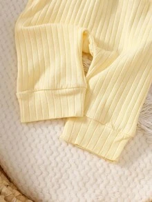 SHEIN 6pcs/Set Soft Cotton Casual Baby Bodysuit, Newborn Long Sleeve Bodysuit And Pants, Suitable For Autumn/Summer