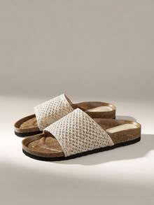 Solecia 女士时尚平底凉鞋，夏季沙滩度假户外拖鞋 - 銅色 - 查看 2