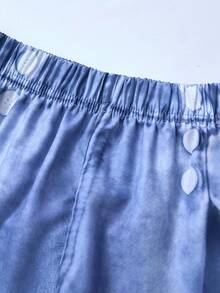 一套女童运动休闲套装，包含一件印有“洛杉矶79”字样的棒球夹克和一条浅蓝色阔腿裤，厚度适中，适合日常穿着，春秋/秋冬季皆宜。 - 杏色 - 查看 8