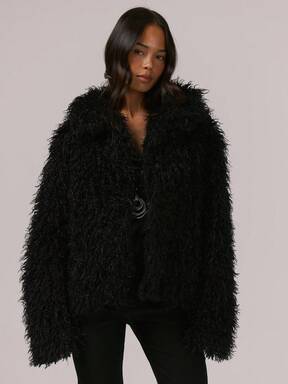 MUSERA Manteau ample à col rabattu en fourrure, élégant, sexy et mignon pour une sortie de nuit, les vacances, l'automne et l'hiver