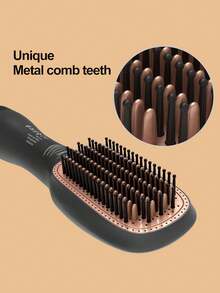 JMMO 3 合 1 吹风机刷和直发刷，专业 980W 强力陶瓷电气石离子热风刷，3 种热度/2 种速度设置，一步式吹风机和造型器，适合所有发质 - 英規插(220-240V) - 查看 3