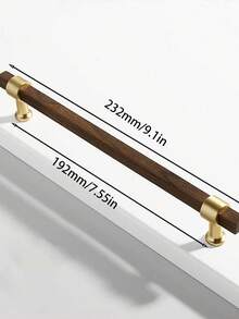 1 件实木橱柜抽屉把手 - 现代简约山毛榉木和黑胡桃木把手，北欧风格衣柜木制旋钮 - 彩色 - 查看 6