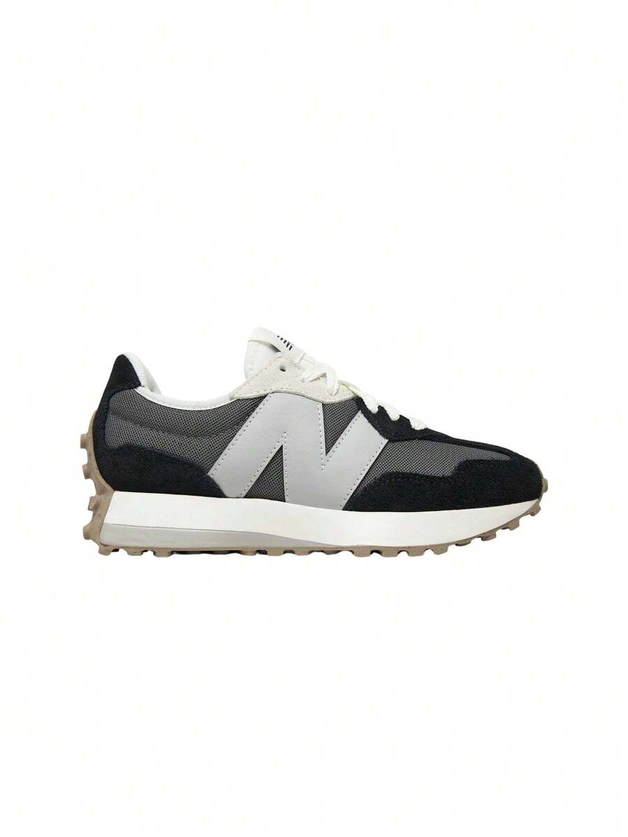 New Balance 327 Unisex Casual Athletic Shoes Black With Castlerock U327LNB - 黑色 - 查看 1