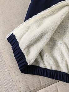 秋冬款青少年女孩休闲拉链连帽夹克，带保暖衬里 - 彩色 - 查看 10