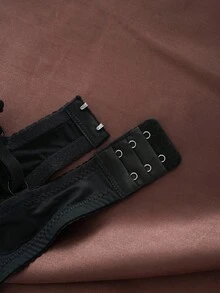 Esselle 1pc Sexy Lace Simple Gather Small Bust Enhancing Underwire Bra