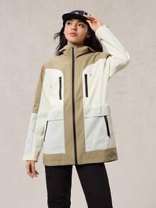 OutZeal Women Shell Jacket Hiking Camping Water-Resistant Windproof Drawstring Waist Multi Pocket Hooded Coat Outdoor Jacket Spring Fall - Multicolor - View 7