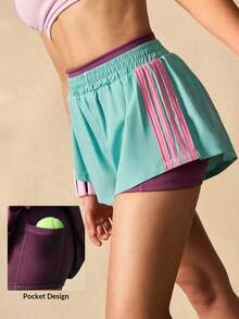 VARSIVA 女士休闲松紧腰宽松运动短裤 - 彩色 - 查看 2