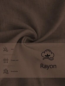 Aalyst 女士亚麻优雅办公室通勤度假休闲 V 领落肩袖衬衫，配有可调节腰带，长袖衬衫 - 咖啡棕 - 查看 5