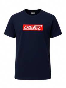 Diesel Men's T-Shirts Navy Blue - Navy Blue - View 4