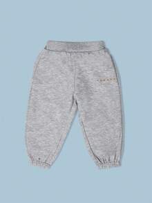 SUMWON Baby Jungen Klassischer Trainingsanzug, passende Kapuzenjacke und Jogginghose Set, warme, gemütliche Winterkleidung, Zweiteiler Outfit für den Herbst - Grau - Übersicht 5