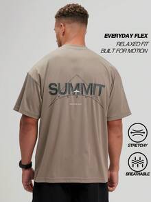 ARC Men's Casual Breathable Summer Short Sleeve T-Shirt Workout Tank Summer - Brown - View 2