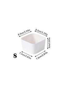 Boîte de rangement en plastique blanc 4 6 5 9 pièces Ensemble d'organisateurs à tiroirs Plateau multifonctionnel pour salle de bain, coiffeuse, maquillage, cosmétiques, chambre, cuisine, bureau, petits outils. Solution de rangement et de décoration pour la maison - Blanc - Voir 3