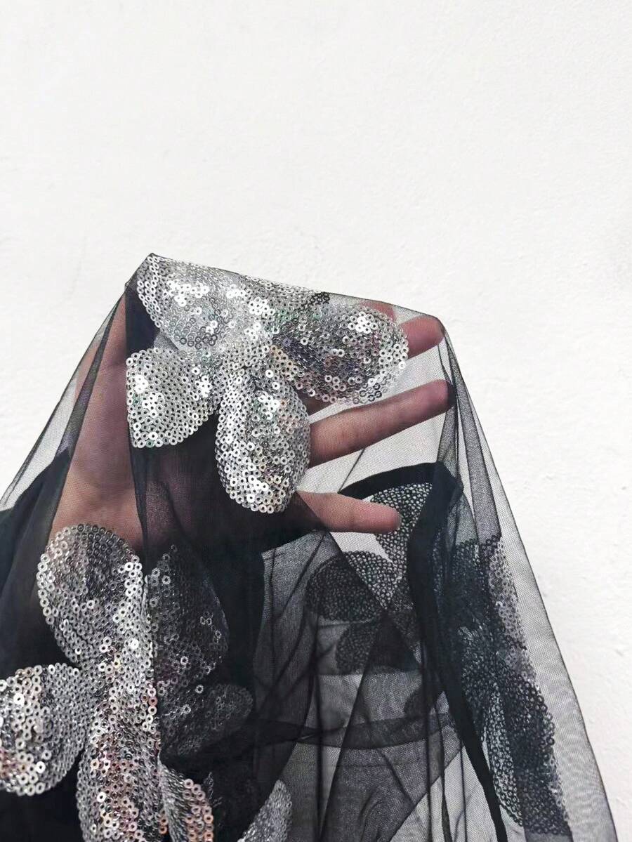 SHEIN Clasi Plus Size V-Neck Long Sleeve Casual Shirt With Sequin Embellishment Fall Cloth For Women