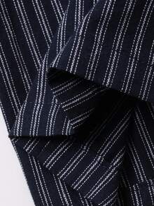 DAZY Young Boy Casual Striped Shirt And Pants Set - Navy Blue - View 7