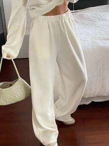 Livesso Quần vải họa tiết thường ngày cho nữ, mùa thu - Xám - Xem 4