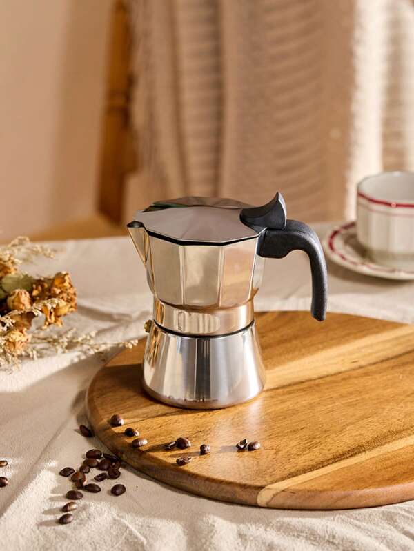 Cirelle Classic Stainless Steel Octagonal Moka Coffee Pot | Italian-Style Espresso Maker With Handle & Reusable Filter | Manual Operation Coffee Brewer For Home, Office, Camping