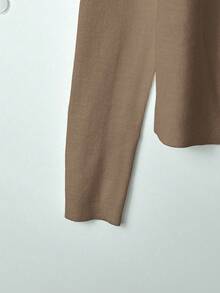 GlowEve 新款时尚简约开衫，百搭欧美时尚针织上衣 - 摩卡棕 - 查看 3